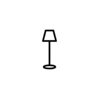 Tall Floor Lamp In A Minimalist Style vector