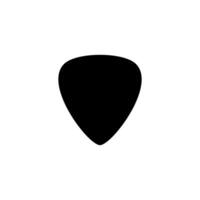 Silhouette of a guitar pick, also called a plectrum, is a small, flat tool used to pluck, strum or play melody in the strings of a acoustic or electric guitar. Can use for Pictogram, Logo, Apps, etc. vector