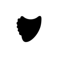 Silhouette of a guitar pick, also called a plectrum, is a small, flat tool used to pluck, strum or play melody in the strings of a acoustic or electric guitar. Editable vector