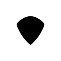Silhouette of a guitar pick, also called a plectrum. Size and Color Editable vector