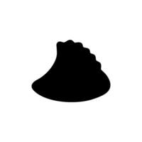 Silhouette of a guitar pick, also called a plectrum. Black White Style and Editable vector