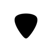 Silhouette of a guitar pick, also called a plectrum, is a small, flat tool used to pluck, strum or play melody in the strings of a acoustic or electric guitar. vector