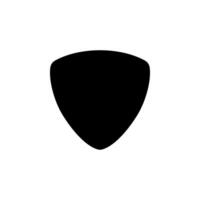 Silhouette of a guitar pick, also called a plectrum, is a small, flat tool used to pluck, strum or play melody in the strings of a acoustic or electric guitar. Size and Color Editable vector