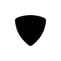 Silhouette of a guitar pick, also called a plectrum. Editable vector