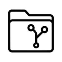 Code Repository Folder Outline Icon vector
