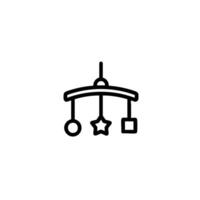 Hanging Baby Mobile With Simple Shapes vector
