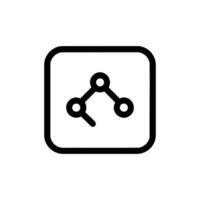 Decentralized Application DApp Outline Icon vector