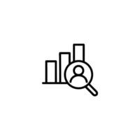 HR Analytics Vertical Bar Chart vector