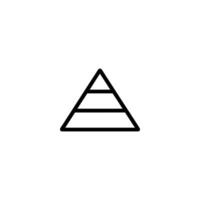 Hierarchy Pyramid Three Tiers vector