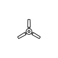 Ceiling Fan With Blades From Below vector