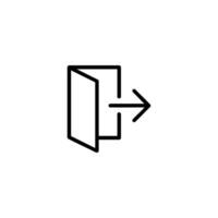 Exit Process Door And Arrow vector