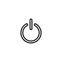 Standard Power Button Outline vector