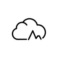 Cloud Monitoring Analytics Graph Icon vector
