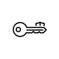 Private Key Security Outline Icon vector