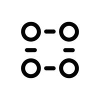 Binary Code Pattern Outline Icon vector