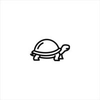 Turtle Silhouette Domed Shell Profile vector