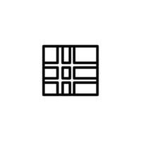 City Grid Map Segment Lines vector