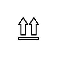 This Way Up Arrows Symbol vector