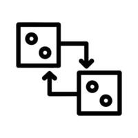 API Connection Interface Outline Icon vector