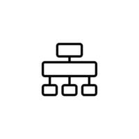 Simple Organizational Chart Structure vector