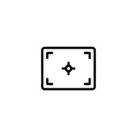 Camera Viewfinder Framing Grid Symbol vector