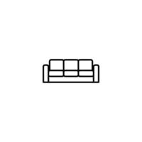 Three Seater Sofa In A Minimalist Style vector