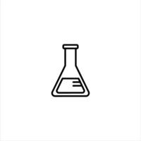 Erlenmeyer Flask Lab Glassware Outline vector