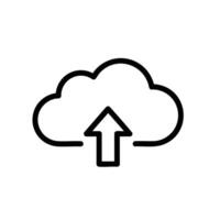 Cloud Upload Arrow Monochrome Icon vector