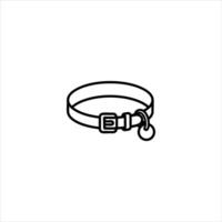 Simple Pet Collar Buckle Loop vector