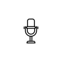 Studio Condenser Microphone On Stand vector