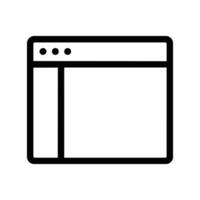 IDE Layout Interface Outline Icon vector