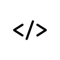 Code Brackets Syntax Outline Icon vector