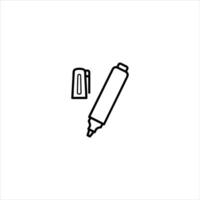 Marker Pen Uncapped Broad Tip vector