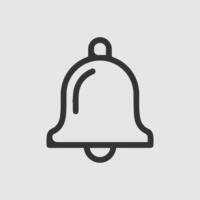Simple bell icon notification alert symbol vector