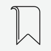 Simple bookmark icon line art graphic design vector