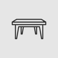 Simple line drawing of a modern coffee table vector
