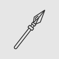 Spearhead icon line art graphic design element vector