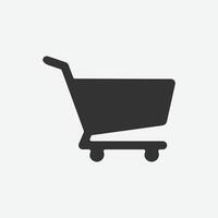 Simple shopping cart icon for website and app vector