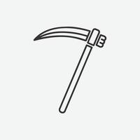 Scythe icon line art graphic design element vector