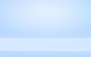 Soft blue pastel gradient studio background - empty limbo space with smooth light transition. vector