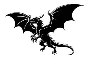 Black Silhouette Set of RPG Game Characters vector
