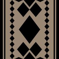 Minimal Geometric Diamond Pattern Striped Border Pattern with Mystery Black Ornament On Coffee Brown Background. Less is More but still Classic and Elegance for Fabric Decor Clothes Carpet Embroidery vector