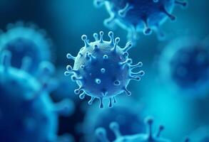 Biotech Concept of Germ Replication and Spread photo