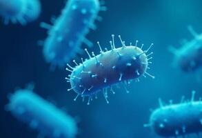 Medical Visualization of Microorganism Attack photo