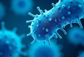 Microscope Perspective of Infection Cell in Motion photo