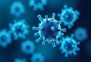 Zoomed-In Virus and Bacteria Structure Concept photo