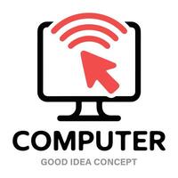 computer good idea concept illustration vector