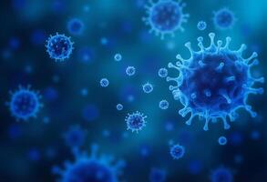 Blue Cell Structures in Microscopic Viewpoint photo