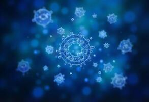 Digital Model of Bacteria and Virus Cells in Motion photo