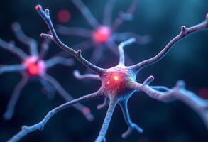 Futuristic Brain Connections with Soft Lighting photo